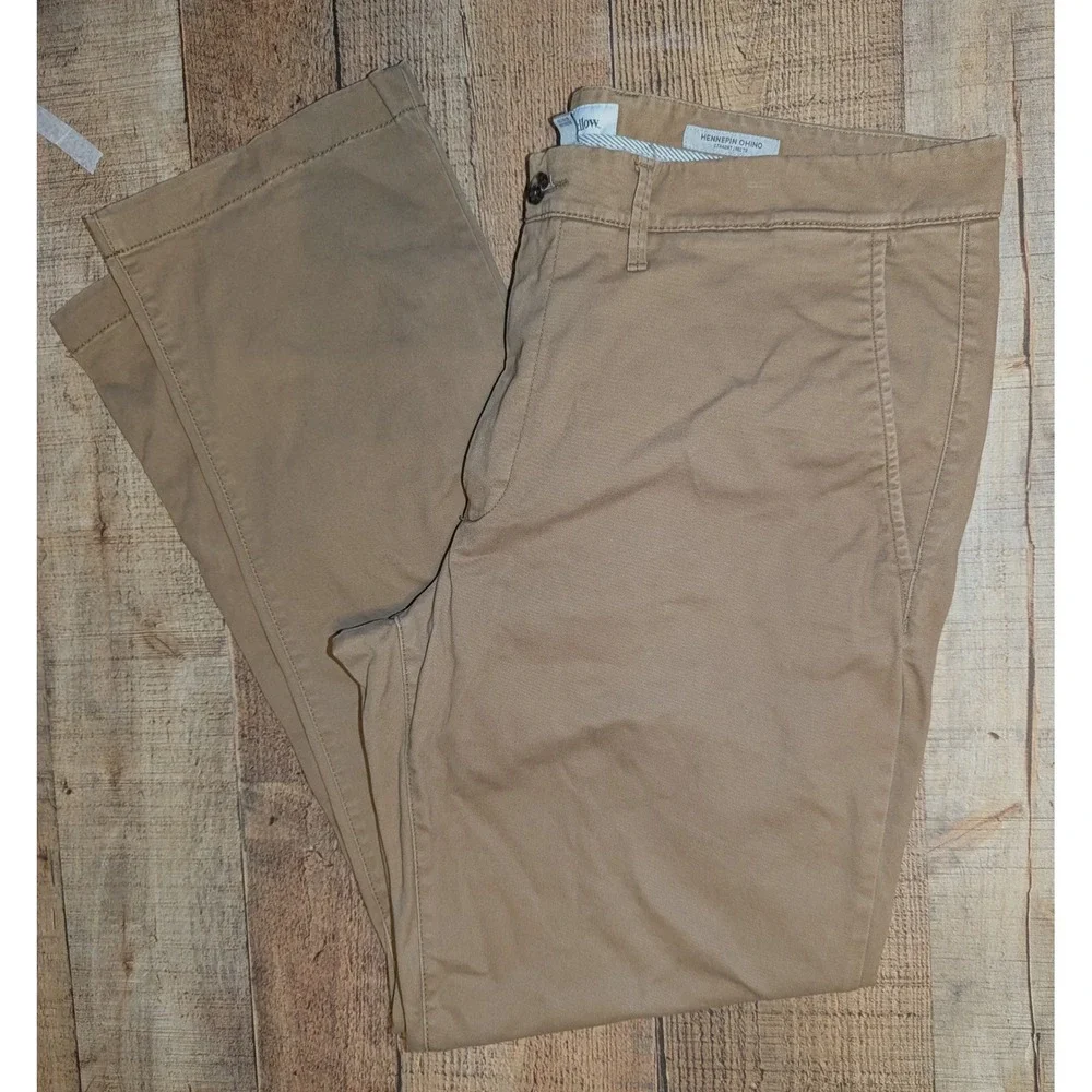Goodfellow & Co Hennepin Chino Pants Mens 38x32 Khaki Very Good Straight Fit